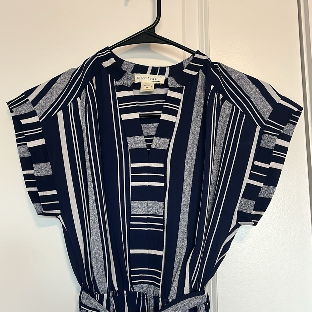 Navy and white dress, S